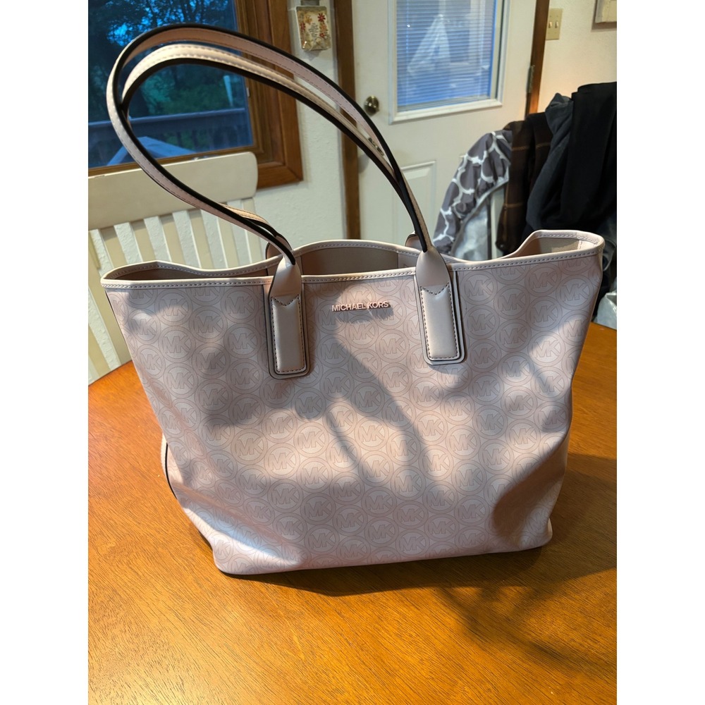 Michael Kors Jodie Large Tote Powder Blush MK Logo Pink Bag 35F1G2JT3C